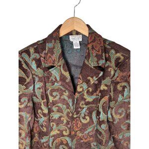 vintage Molly and Maxx‎ brown patterned jacket size 1X